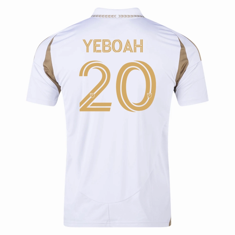 adidas Yaw Yeboah LAFC Away Jersey 25/26 (White/Gold) Sharp Cut