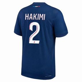 Flexible Cuff Technology Static Resistant Fabric Nike Paris Saint-Germain Match Authentic Achraf Hakimi Home Jersey 24/25 (Midnight Navy/White)