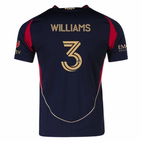 adidas Derrick Williams Atlanta United Authentic Home Jersey w/ MLS Patches 25/26 (Red/Black) Flexible Apparel All Purpose