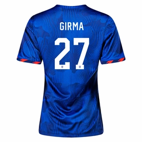 Durable Performance Nike Womens United States Naomi Girma 4 Star Away Jersey 23/24 w/ 2019 World Cup Champion Patch (Hyper Royal/Loyal Blue)