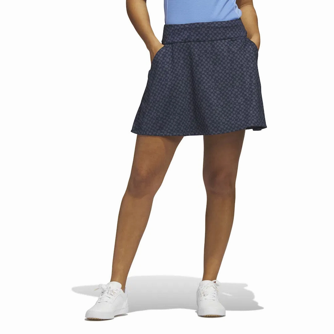 adidas - Women's Printed 16 Inch Skort (HT1246) Four Way Stretch Fabric Flexible Shoulder Design