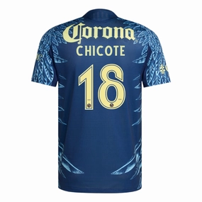 Low Bulk Texture quick dry adidas Chicote Men's Club Am??rica 25/26 Authentic Away Jersey (Blue)
