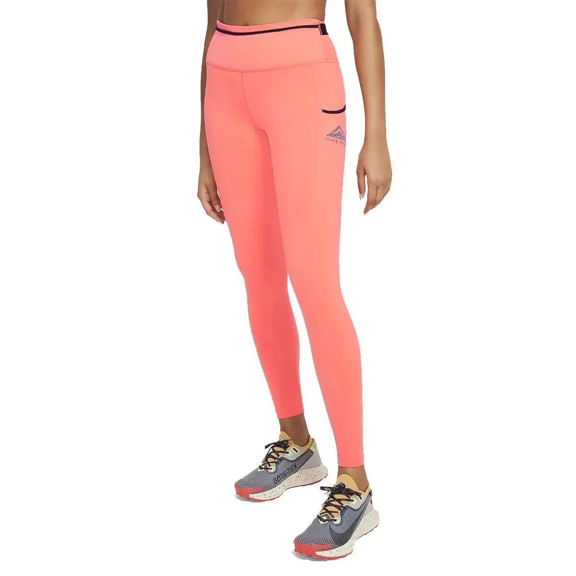 StaticResistantTextile Womens Nike Epic Luxe Tight Trail - Magic Ember / Black