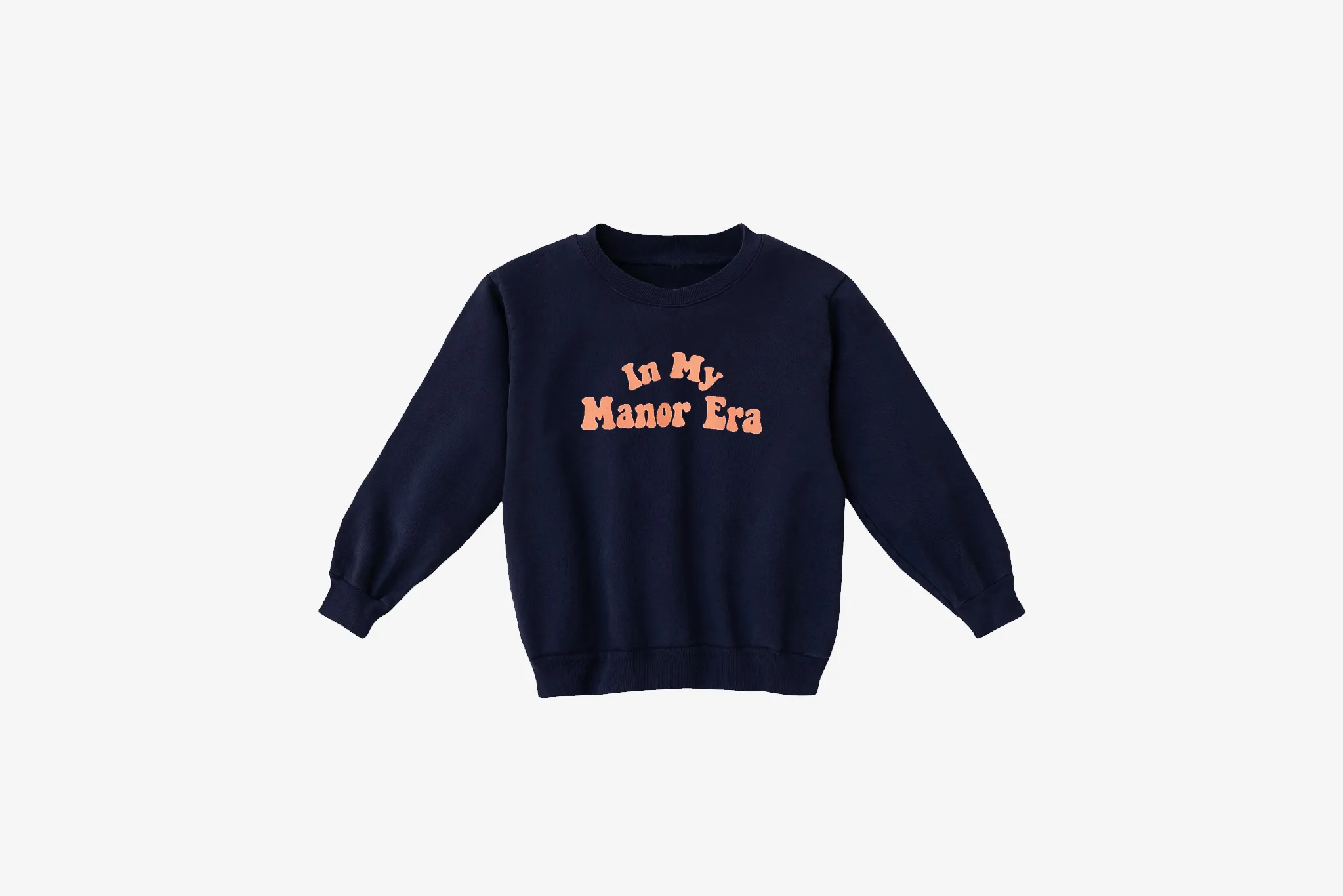 Manor "'In My Manor Era Crewneck" K - Navy Open Heart
