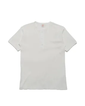 The Real McCoy's MC23022 Union Henley Undershirt S/S White Plus size clothing