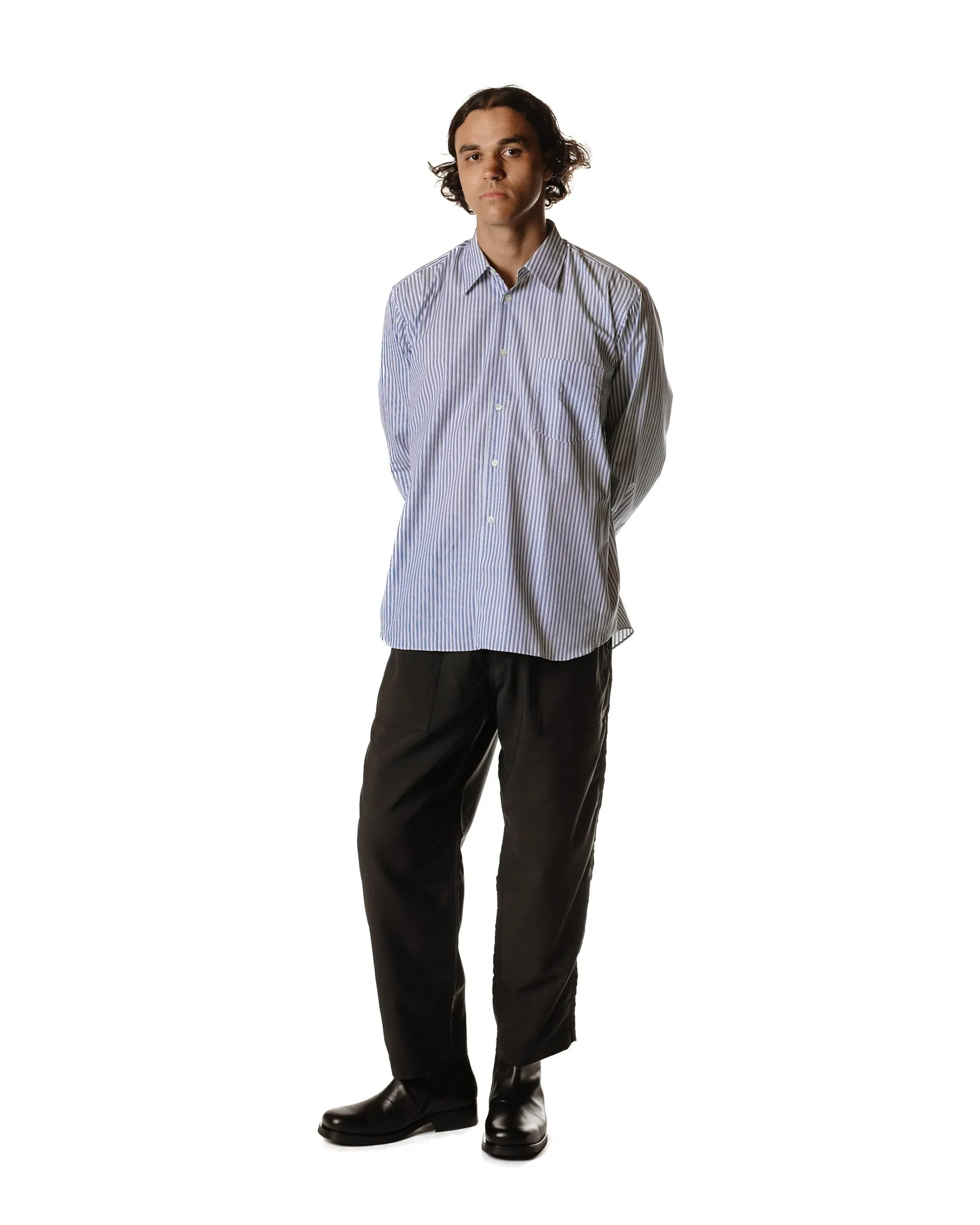 Corporate Wear Comme des Gar?ons SHIRT Wide Classic Big Collar Shirt Stripe 4