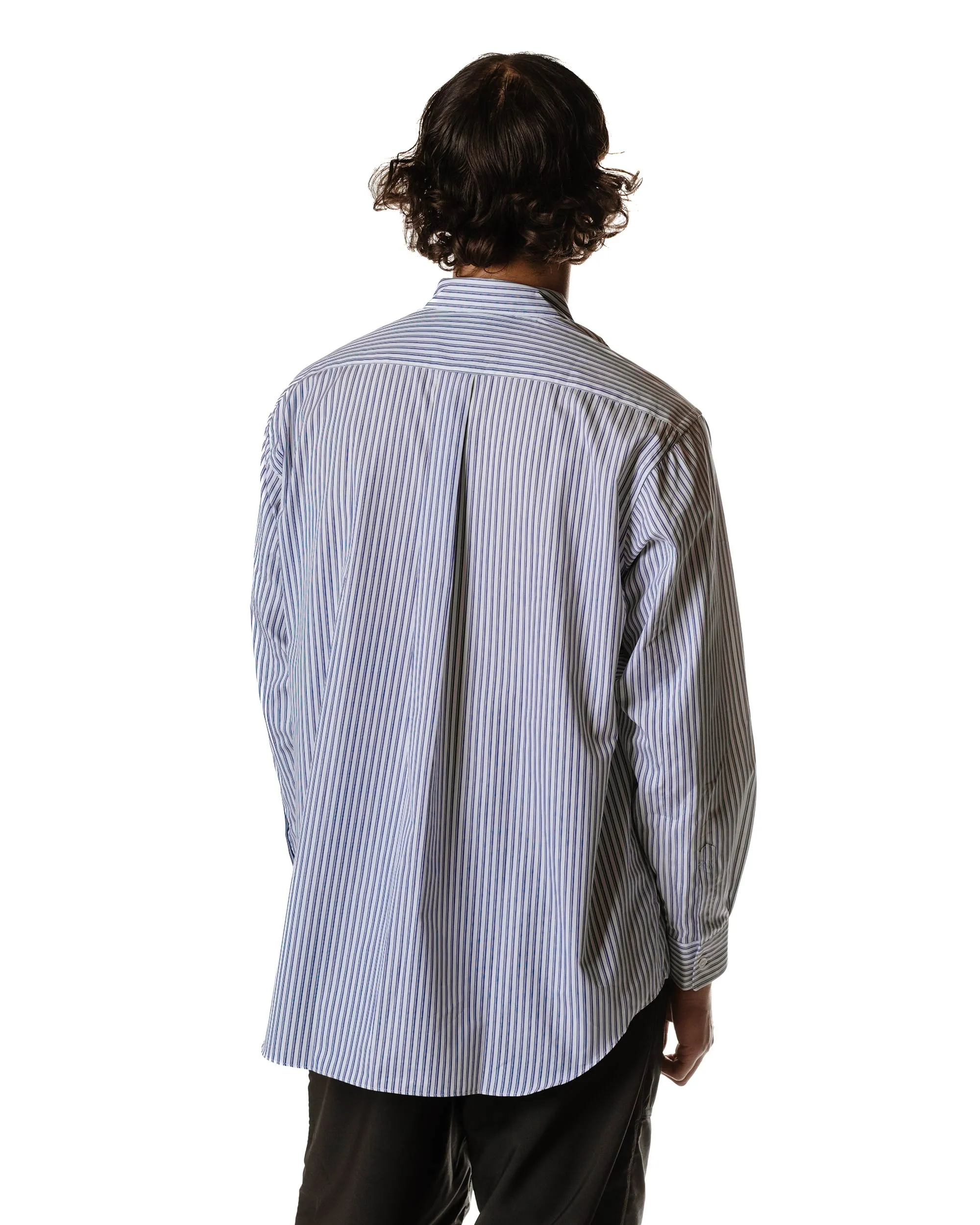 Pre Shrunk Cotton Blend Holiday Travel Comme des Gar?ons SHIRT Wide Classic Big Collar Shirt Stripe 4