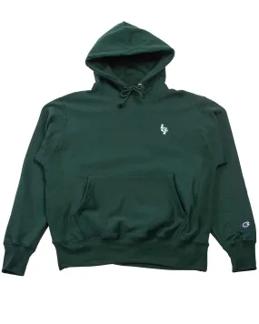 Lost & Found Reverse Weave Hoodie Dark Green Everyday Essential Poplin