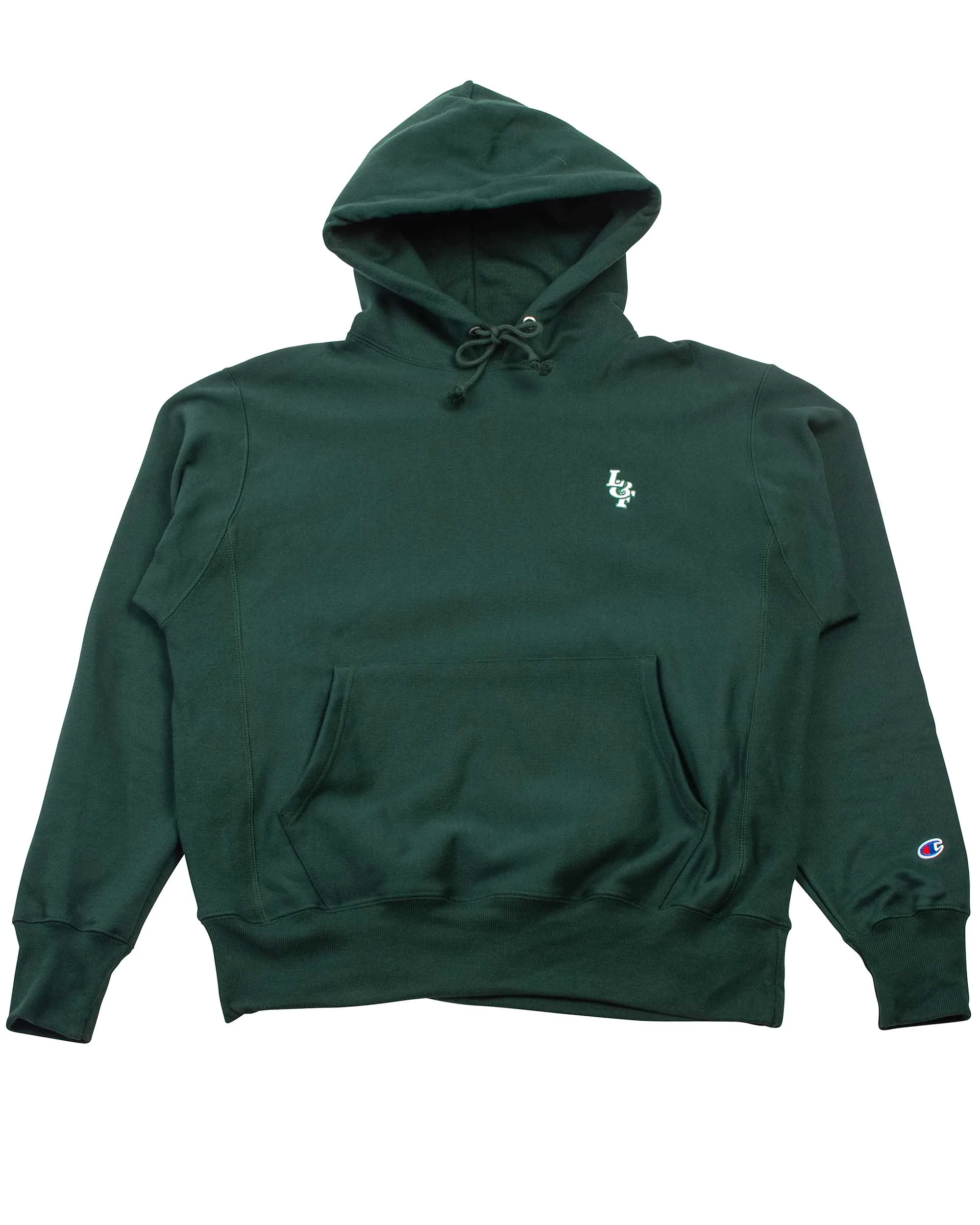 Lost & Found Reverse Weave Hoodie Dark Green Everyday Essential Poplin