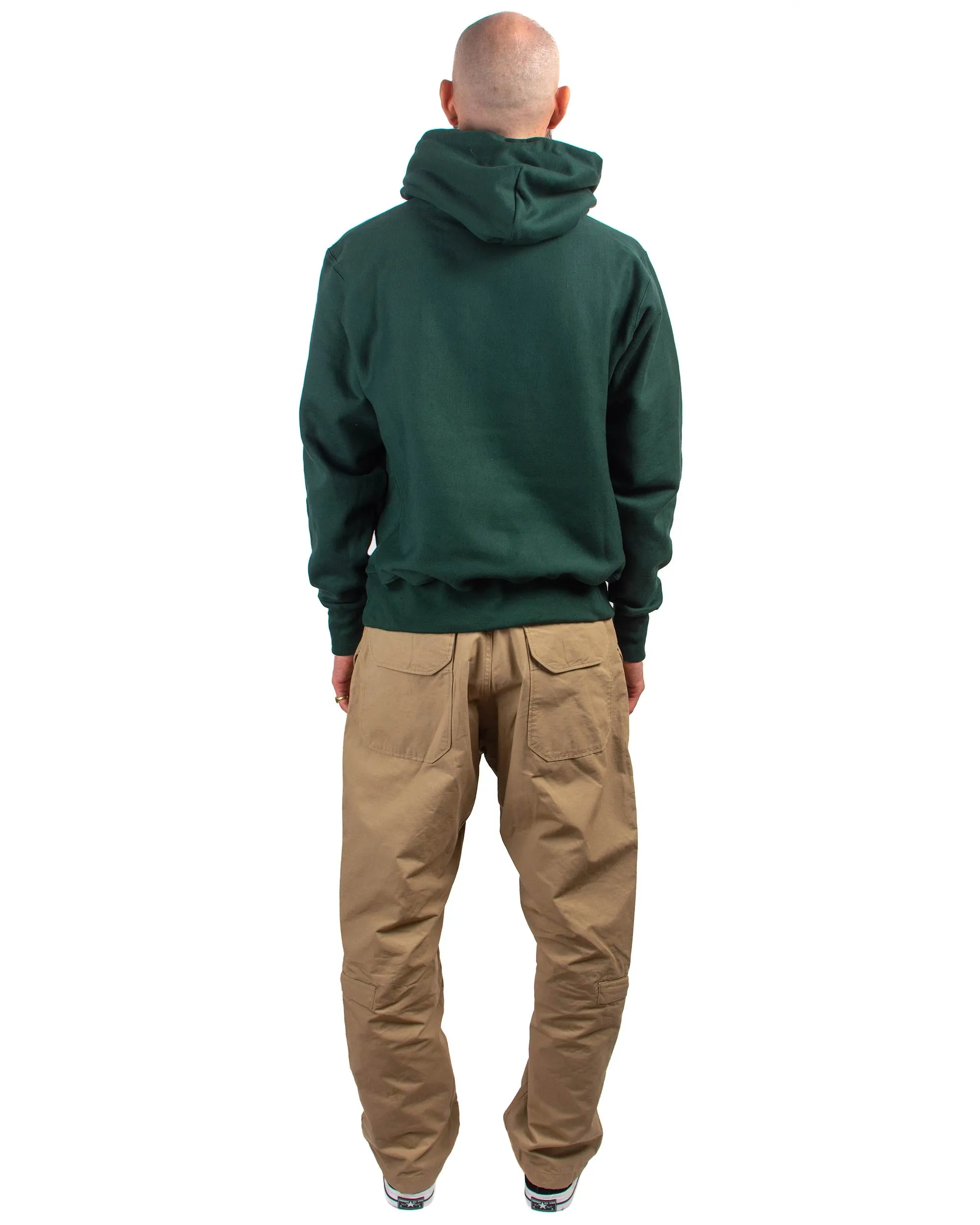 soft fit product chambray casualness Lost & Found Reverse Weave Hoodie Dark Green