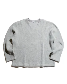 anti shrinking Lady White Co. V Neck Snap Sweater Oat