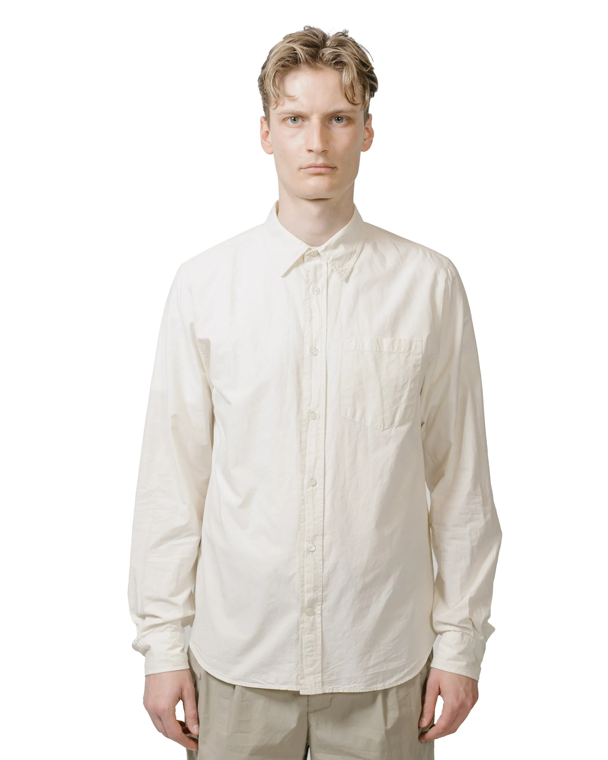 Norse Projects Osvald Tencel Enamel White Distressed finish Denim Blend