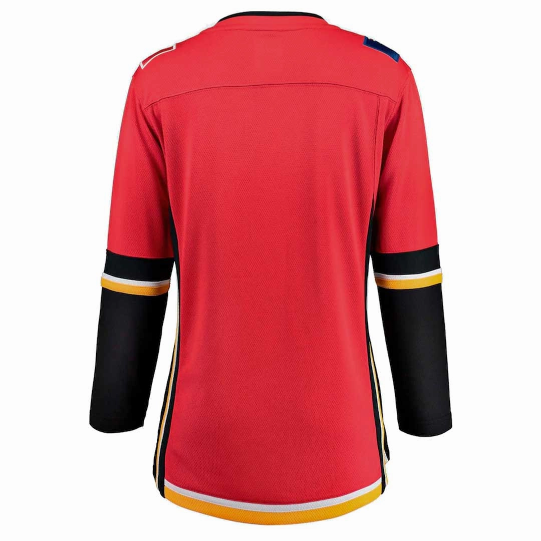Microfiber Blend Moisture Transfer Fanatics - Women's Calgary Flames Alt Breakaway Jersey (879W CALX 2C BWX)