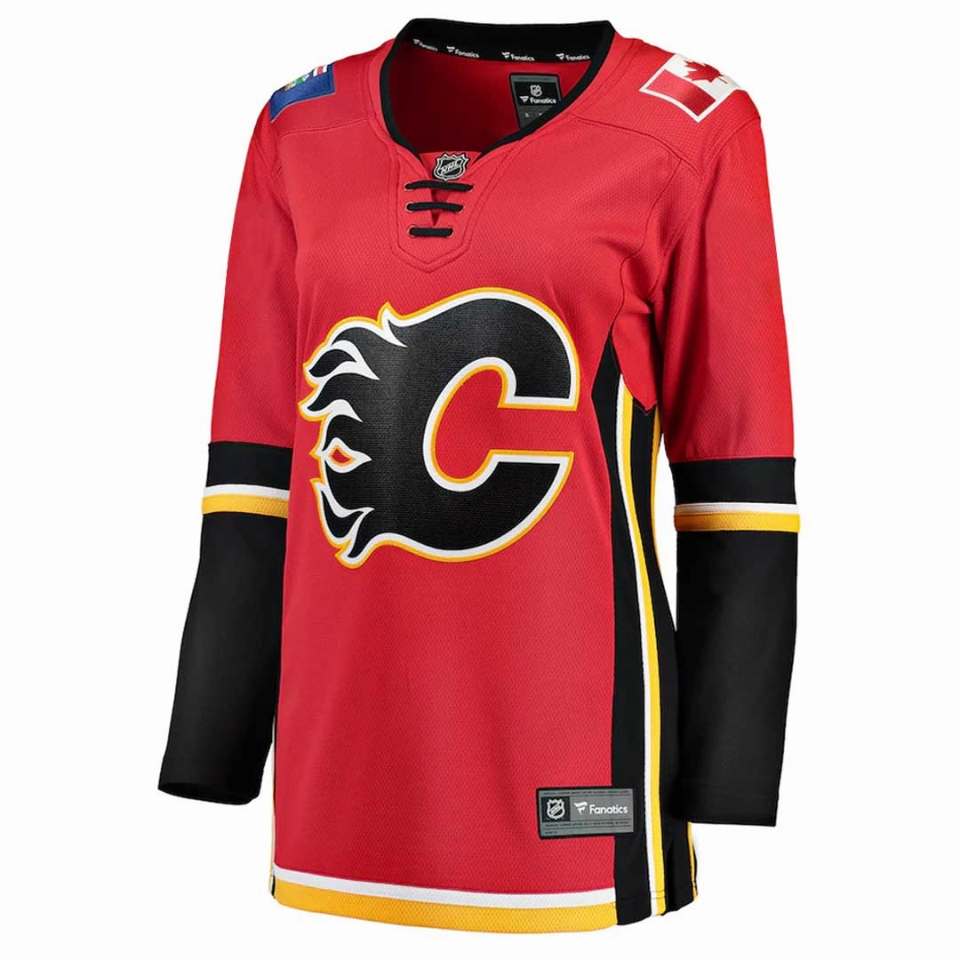 Oversized Fit Sport Apparel Fanatics - Women's Calgary Flames Alt Breakaway Jersey (879W CALX 2C BWX)