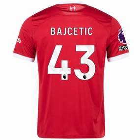 Nike Liverpool Bajcetic Home Jersey w/ EPL   No Room For Racism Patches 23/24 (Red/White) Layered Insulation System
