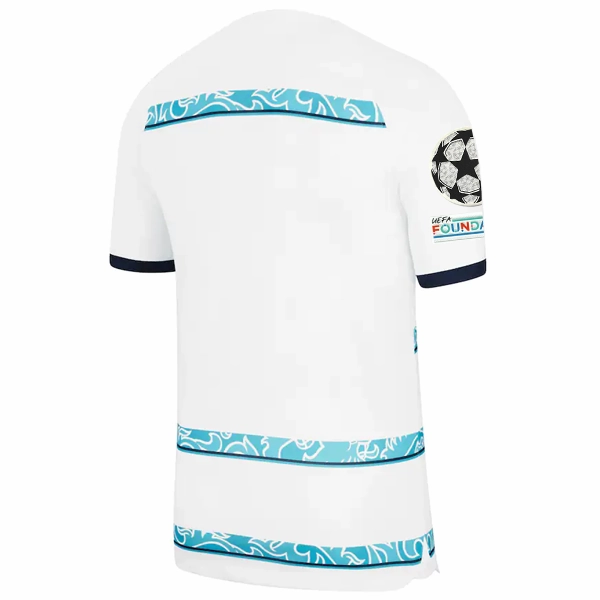 Nike Chelsea Away Jersey w/ Champions League   Club World Cup Patches 22/23 (White/College Navy) Layer Comfort