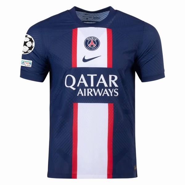 Nike Paris Saint-Germain Authentic Match Home Jersey W/ Champions League Patches 22/23 (Midnight Navy) Active Apparel