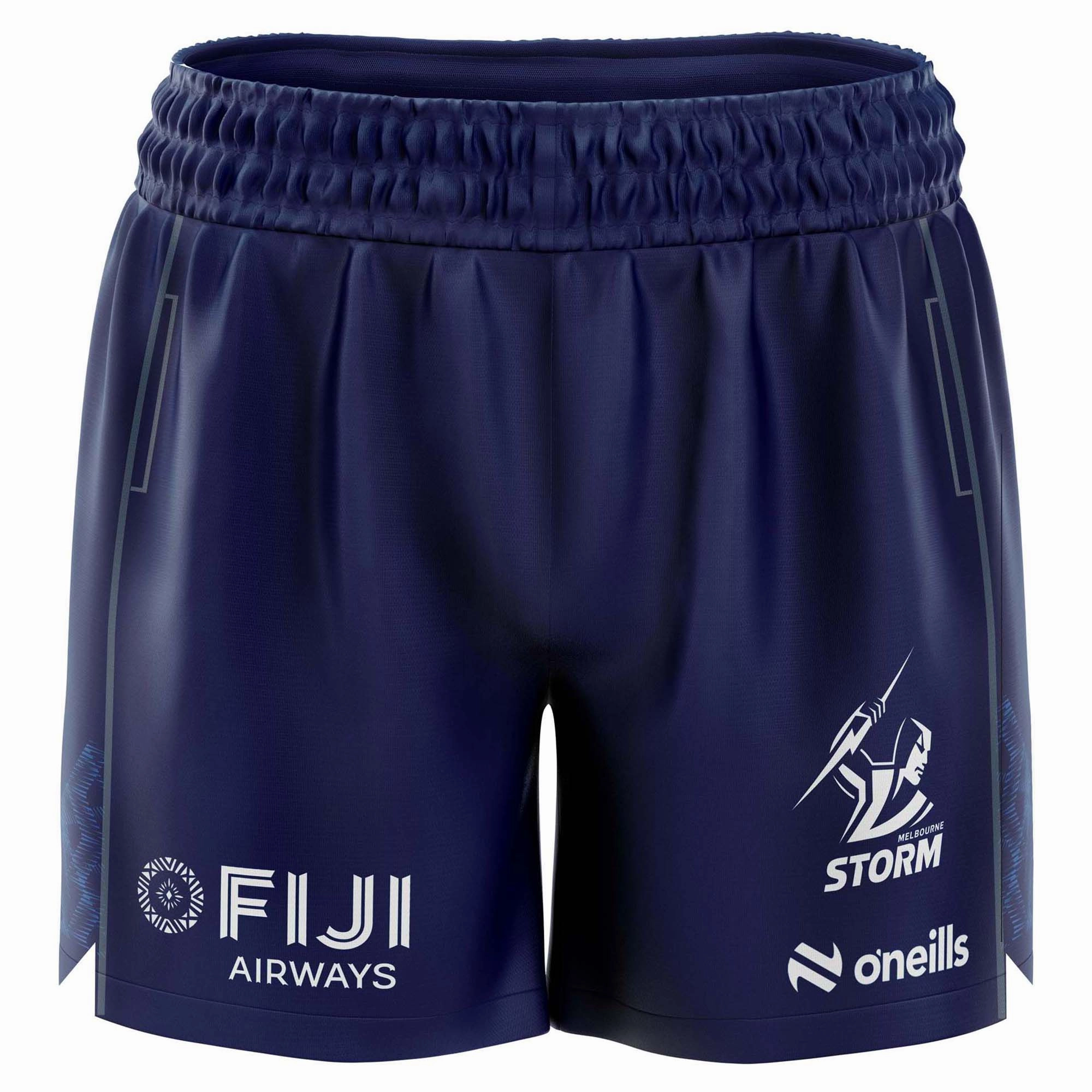 Men's NRL Melbourne Storm 2025 Training Shorts Knit Grid Mesh Performance Gear