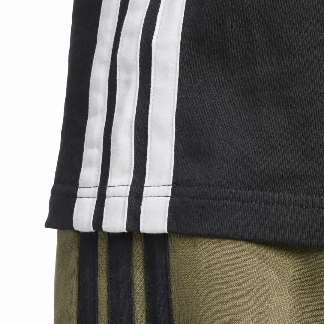 Stretchable Collar Band Relaxed Vibe Essentials 3-Stripes Single Jersey T-shirt