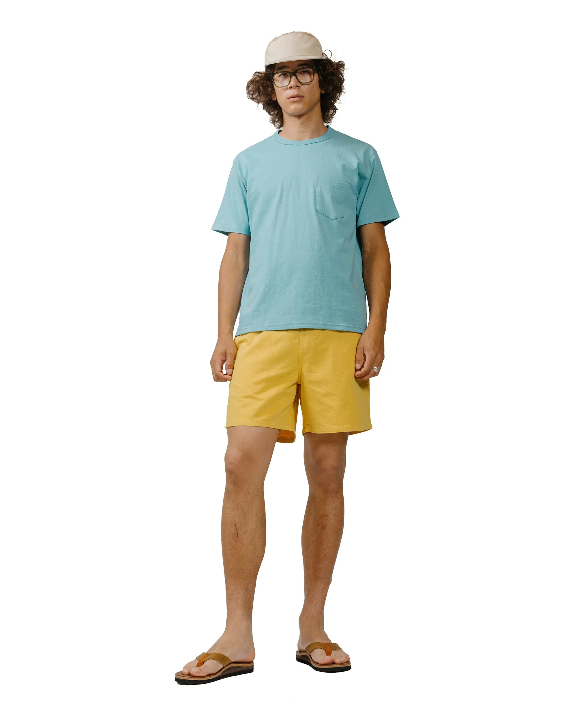 The Real McCoy's MC22006 Pocket Tee Teal Quick Release Hem