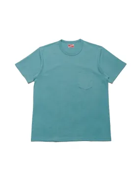 The Real McCoy's MC22006 Pocket Tee Teal High-Quality Cotton