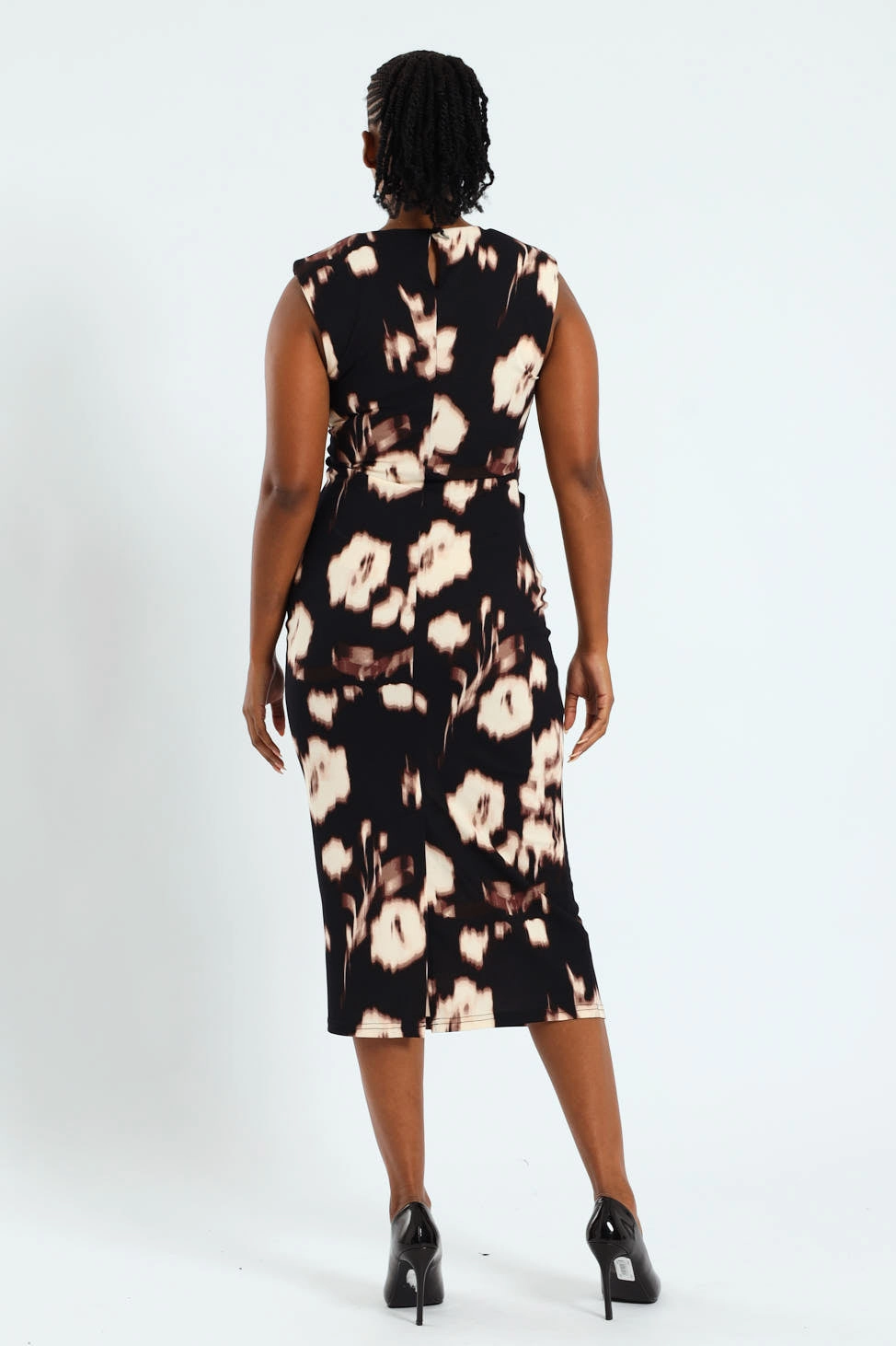 Cruise-Wear Smart touch Side Ruched Midi Dress