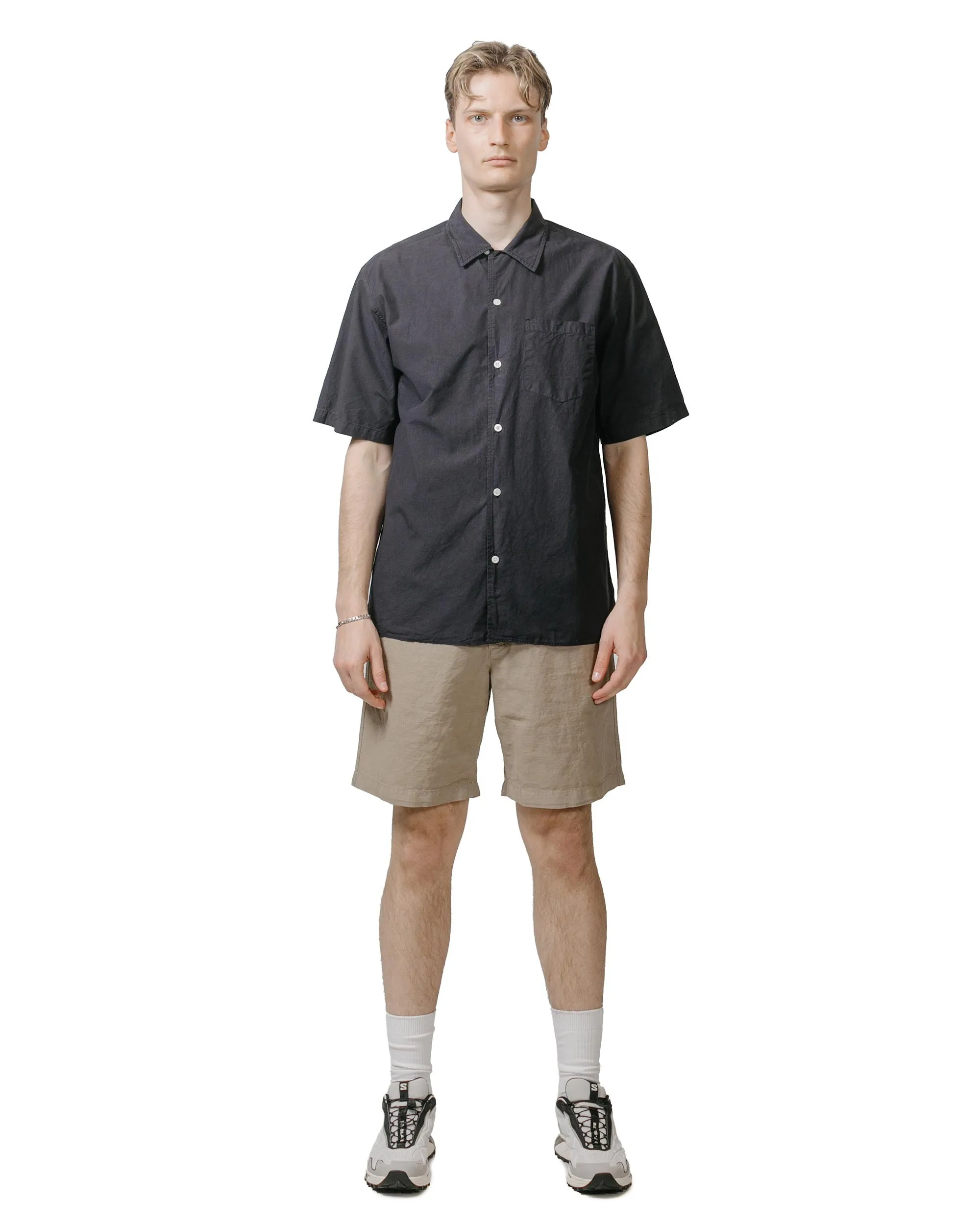 Weekend Outfit Water Repellent Finish Norse Projects Carsten Cotton Tencel Dark Navy
