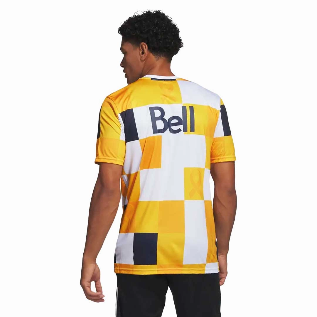 Comfort Stretch Breathe Easy adidas - Men's Vancouver Whitecaps FC Kick Childhood Cancer Pre-Match Jersey (HT7800)