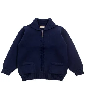 The Real McCoy's MC21113 Heavy Wool Cashmere Sweater Navy Weekend Look Monochrome Look