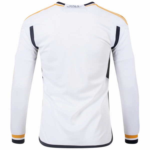 adidas Real Madrid Long Sleeve Home Jersey 23/24 (White) Speed Focus Daily Comfort