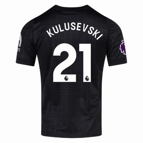 Move Enhanced Nike Kulusevski Men's Tottenham Away Jersey w/ EPL   No Room For Racism Patches 25/26 (Black/Iron)