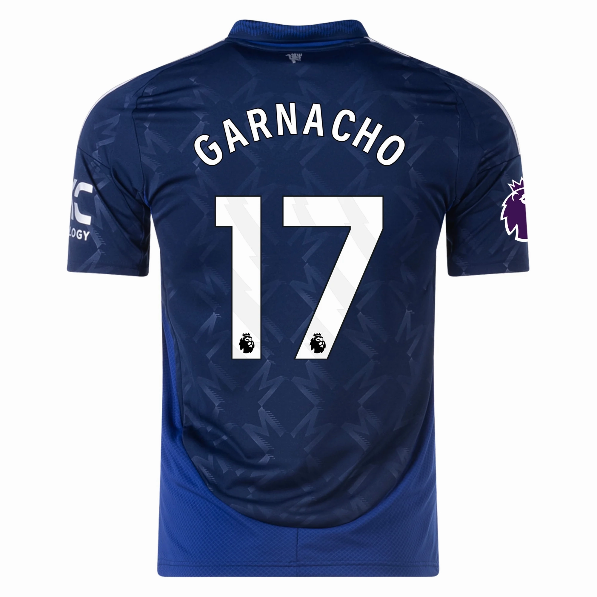 adidas Manchester United Alejandro Garnacho Away Jersey w/ EPL Patch 24/25 (Night Indigo) Stylish Outfit Reflective accents