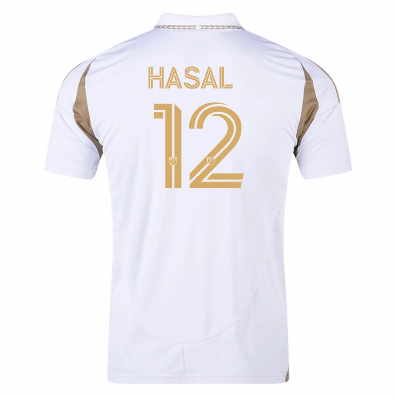 adidas Thomas Hasal LAFC Away Jersey 25/26 (White/Gold) Air Optimized Sport Performance