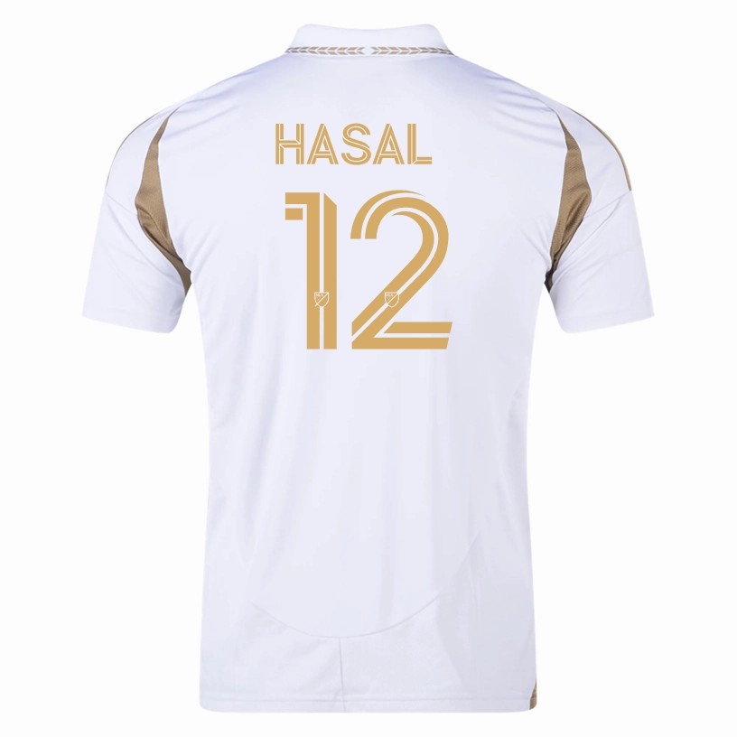 adidas Thomas Hasal LAFC Away Jersey 25/26 (White/Gold) sporty wear Athletic Motion