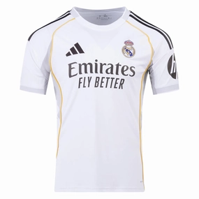 adidas Men's Real Madrid 25/26 Home Jersey (White) Endurance Fit 3D Knit Texture