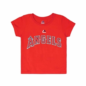 Mesh Panel Ventilation Breath Fit MLB - Kids' (Toddler) Los Angeles Angels C.Wilson T-Shirt (M3452C TH)