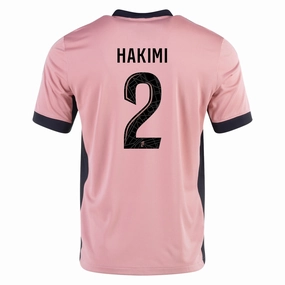 Double Stitched Hemming Nike Paris Saint-Germain Achraf Hakimi Third Jersey 24/25 (Rust Pink/Black)