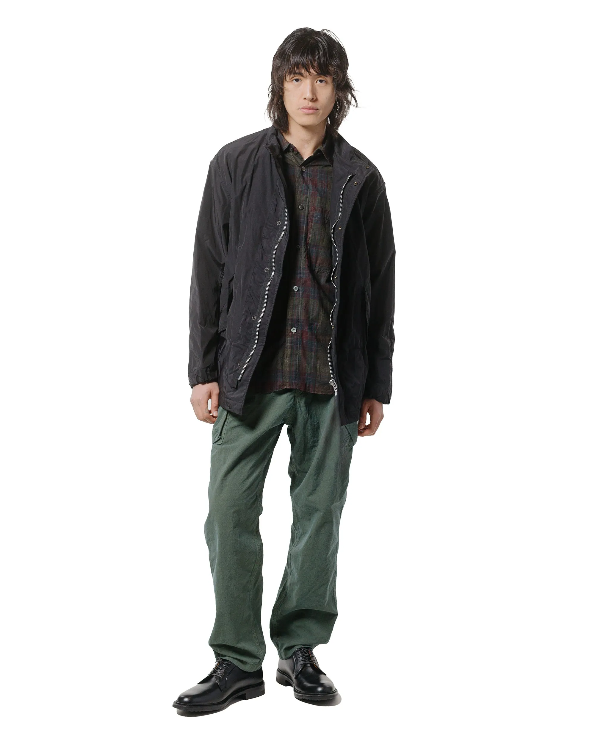 Sage de Cret Sumi Ink Madras Check Work Shirt Yellow Luxury Feel Street Style