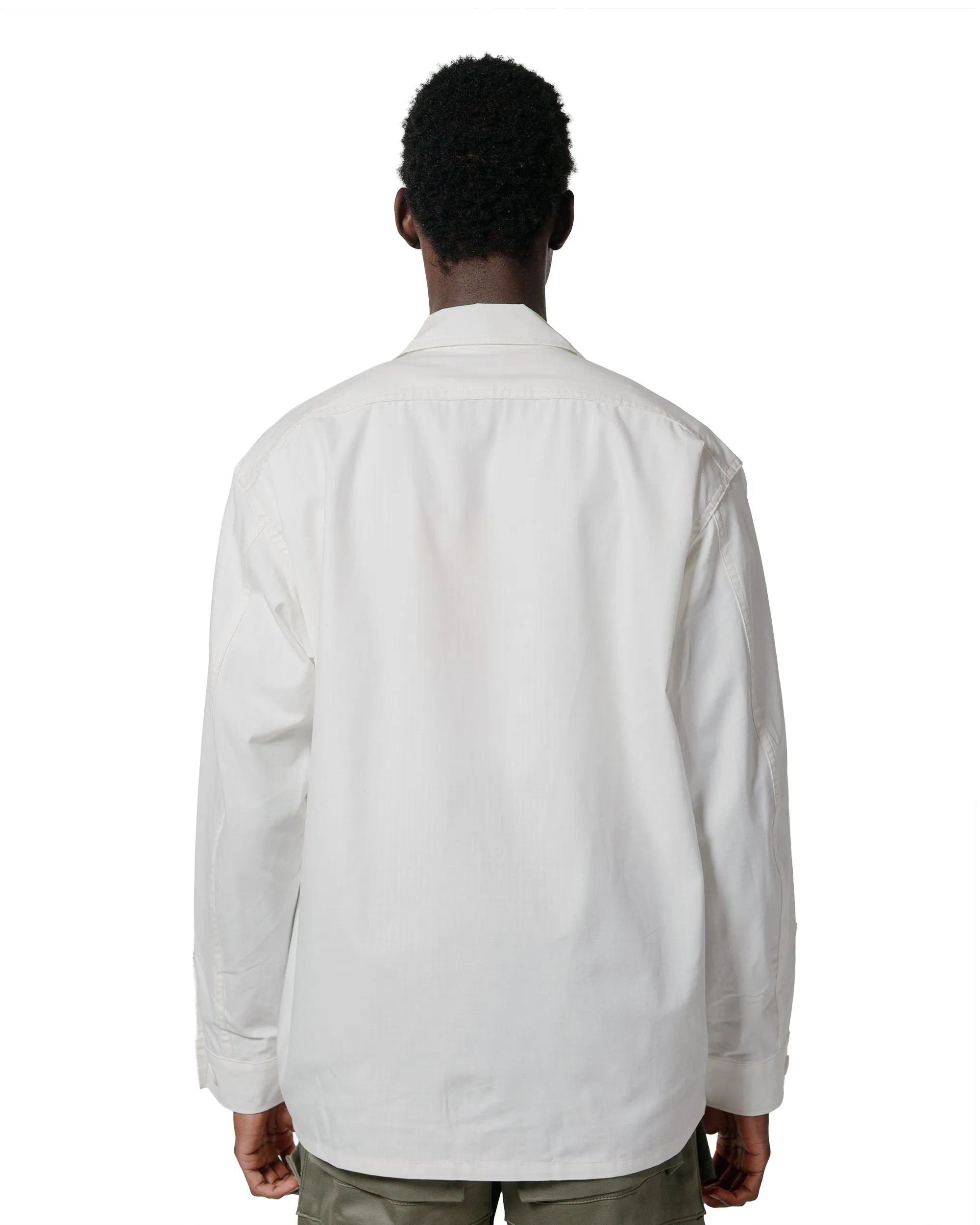 Sassafras Digs Crew Half Army Ripstop Off White Bold Statement