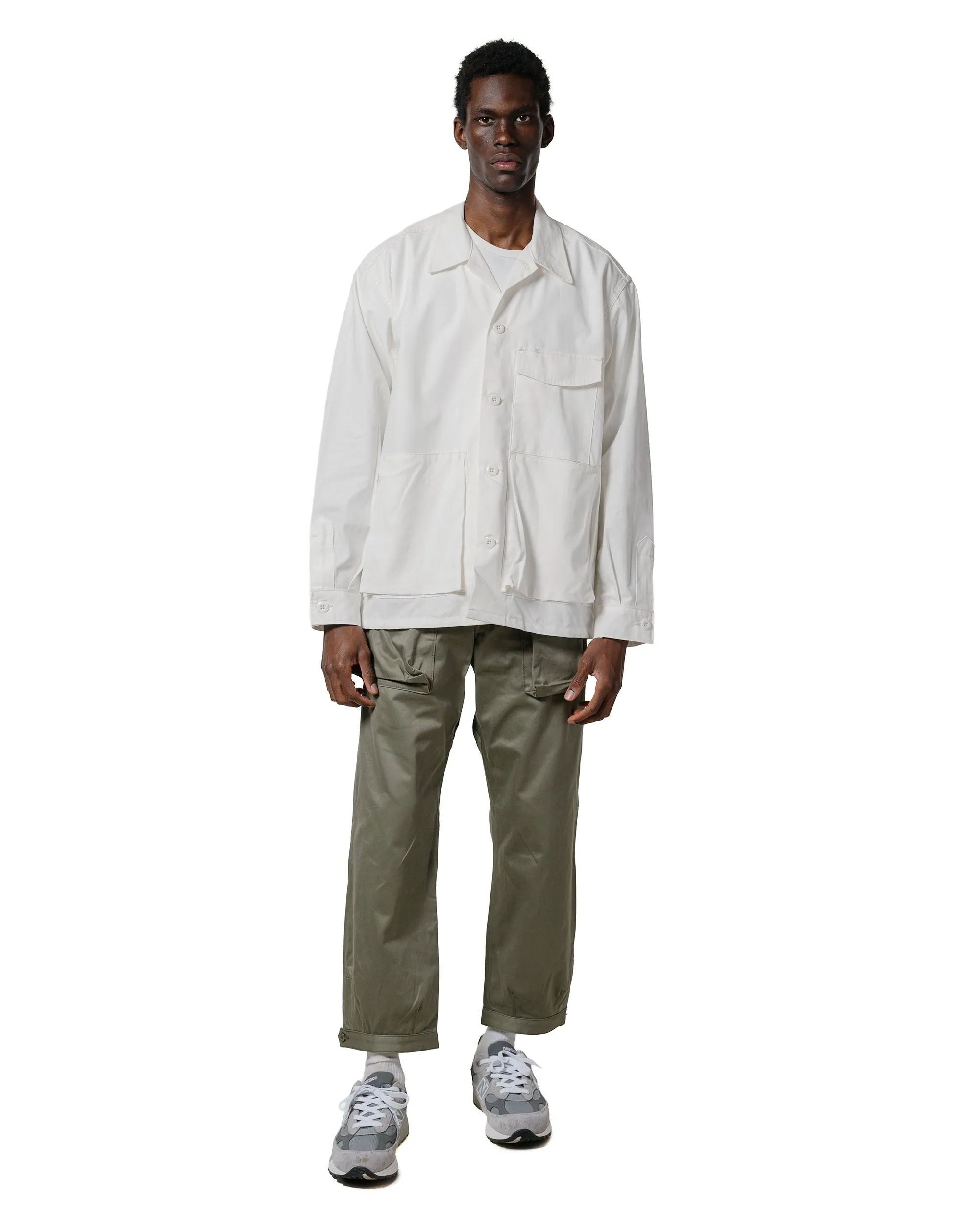 Sassafras Digs Crew Half Army Ripstop Off White Easy Care