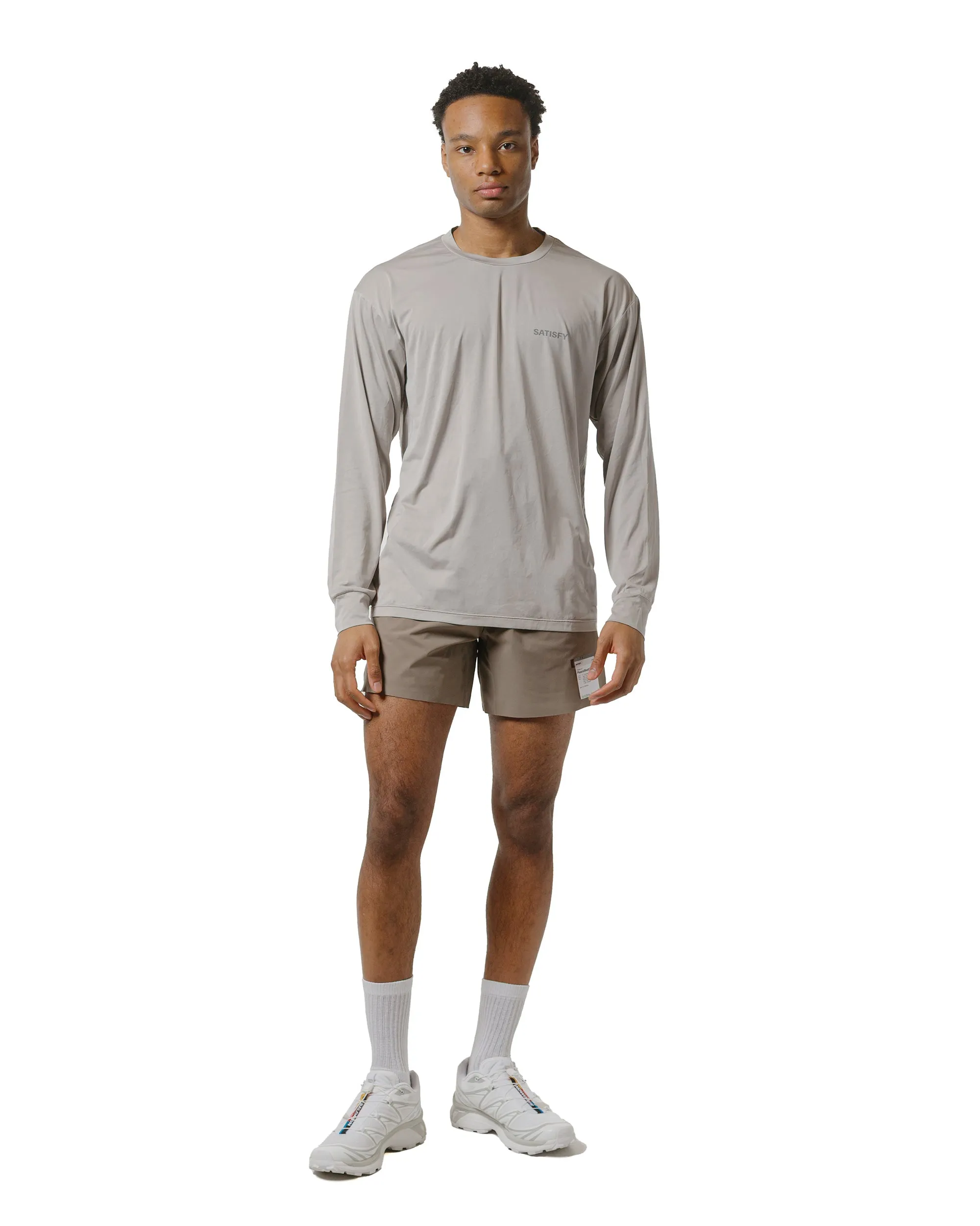 SATISFY AuraLite Long Tee Mineral Dune Breathable Essentials Trendy Wearable