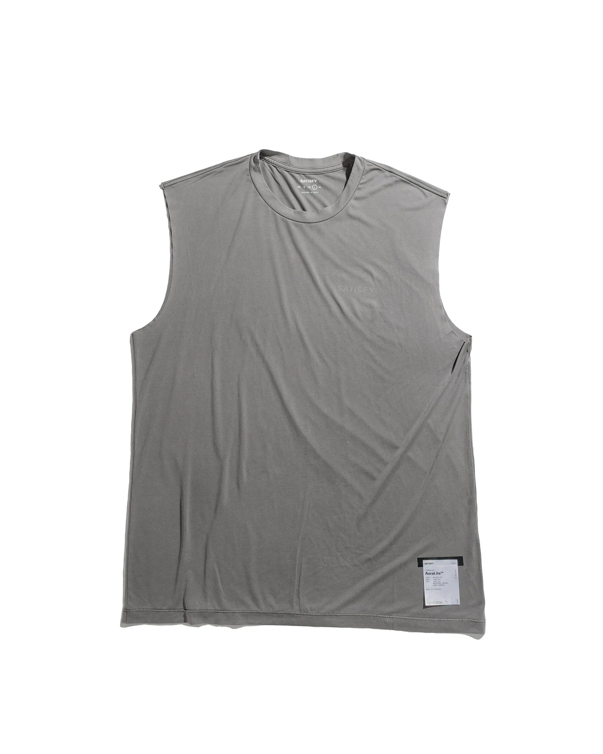 SATISFY AuraLite Muscle Tee Mineral Graphite Fashion-Forward