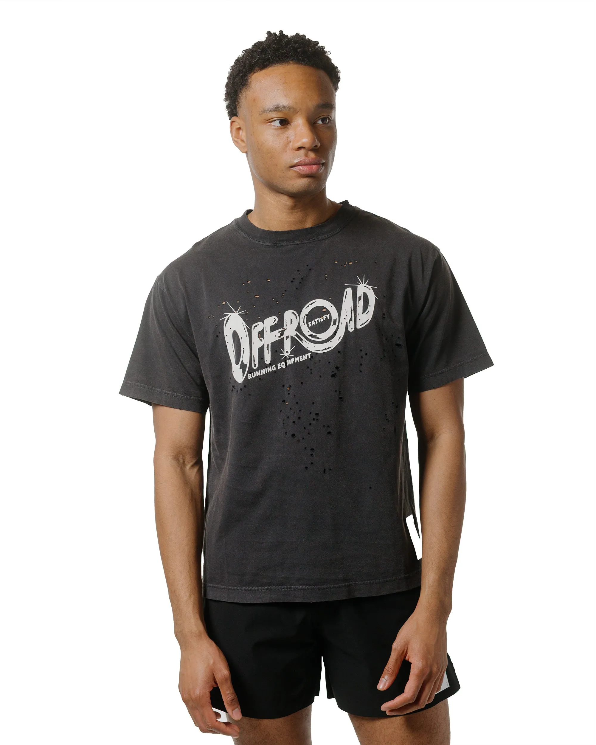 SATISFY MothTech T-Shirt Aged Black Offroad Chill Comfort Odor-resistant