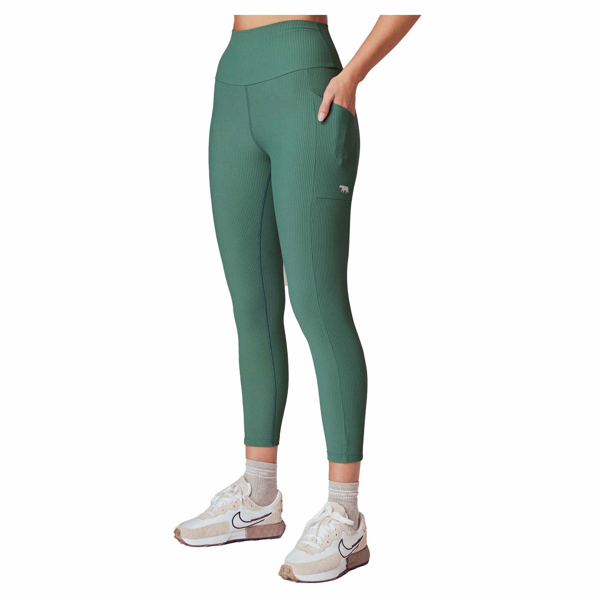 Women's Rise Above Ribbed Ankle Grazer 26 Inch Leggings Squat Proof Summer Wear Comfortable Fit Design