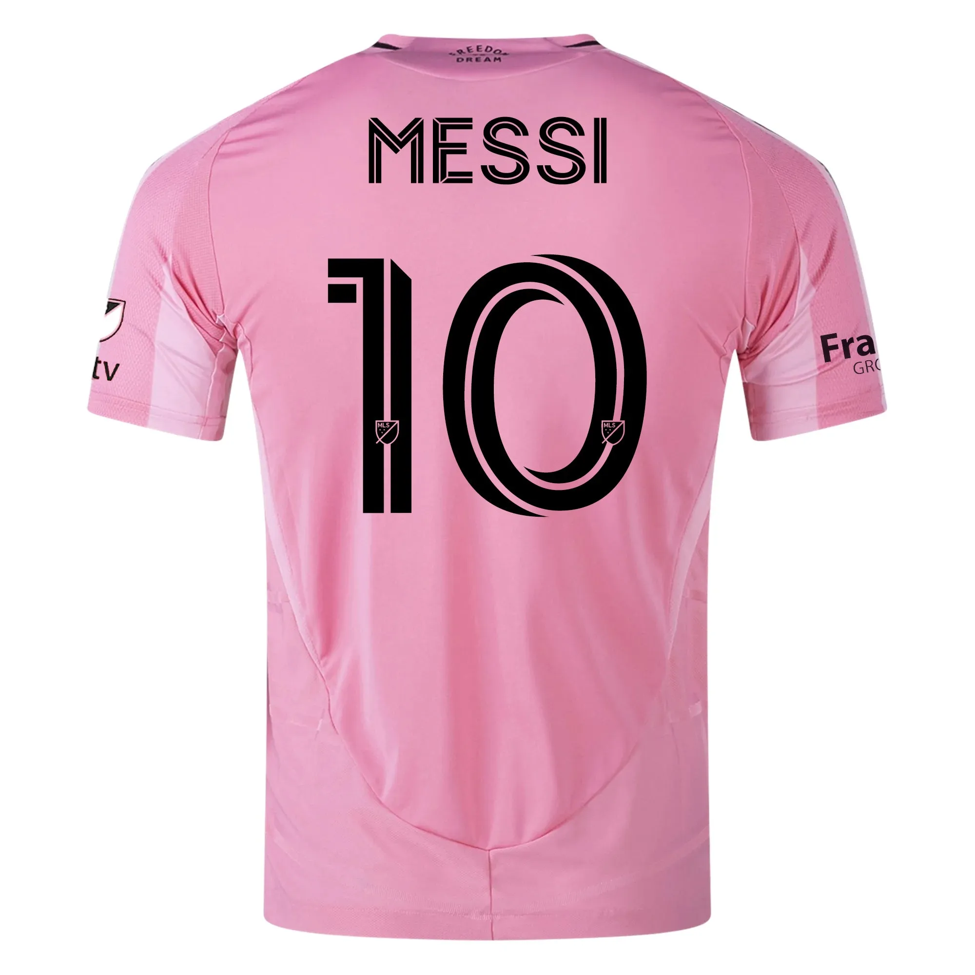 adidas Lionel Messi Inter Miami CF Authentic Home Jersey 25/26 w/ MLS Patches   Sponsor (Easy Pink) Reinforced Hemlines