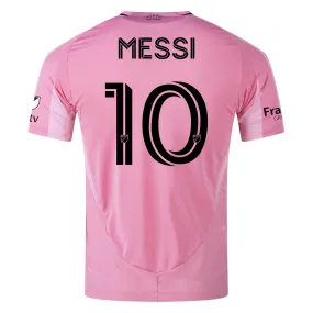 adidas Lionel Messi Inter Miami CF Authentic Home Jersey 25/26 w/ MLS Patches   Sponsor (Easy Pink) Reinforced Hemlines