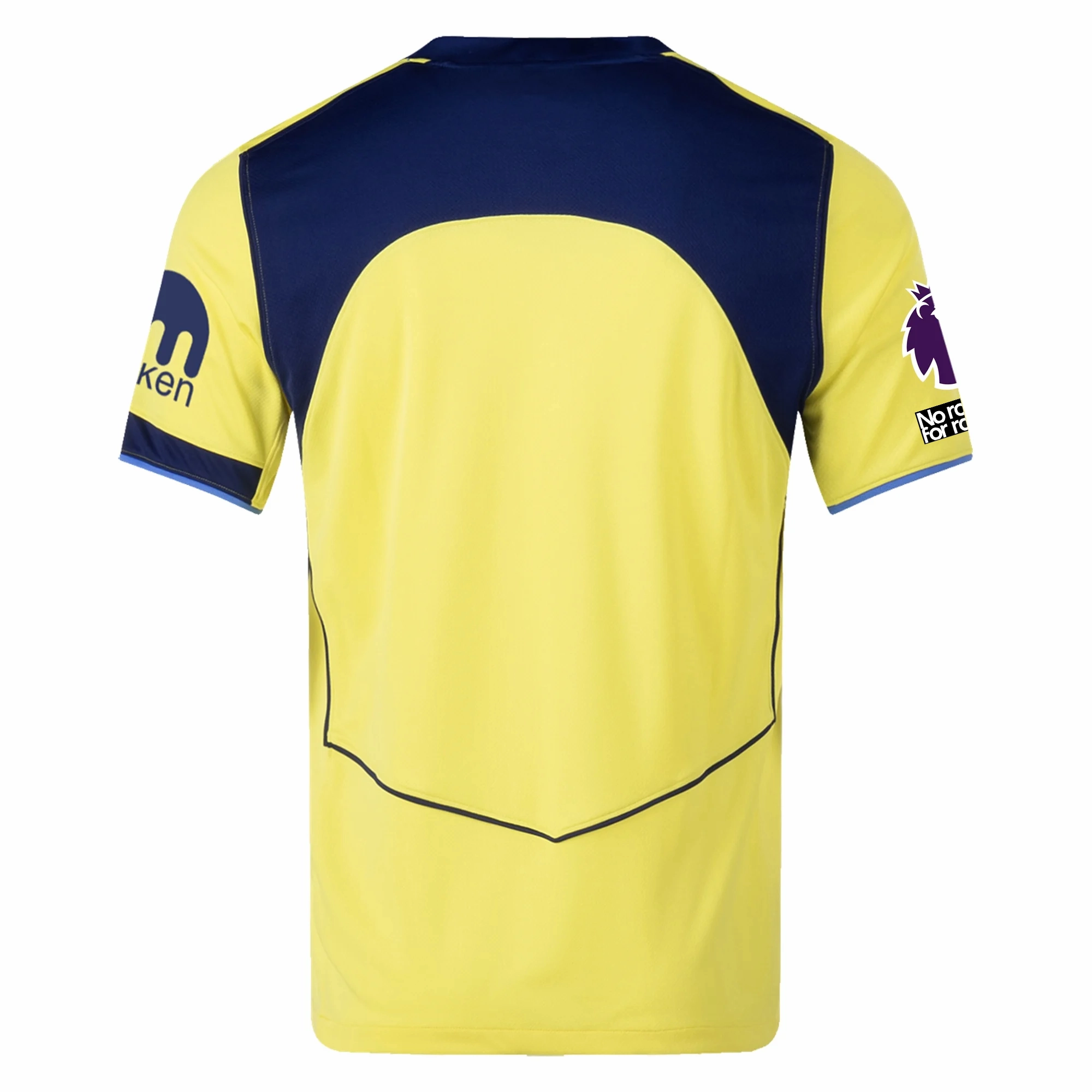 Durable Blend Fabric Quick Move Nike Men's Tottenham T90 Third Jersey w/ EPL   No Room For Racism 25/26 (Dynamic Yellow/Blue Void)