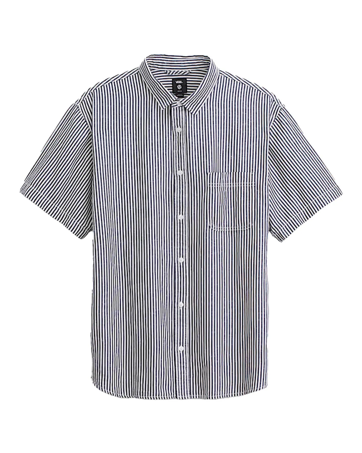 Vans Lawson Stripe Woven Shirt - White / Dress Blues EcoCertifiedTextile