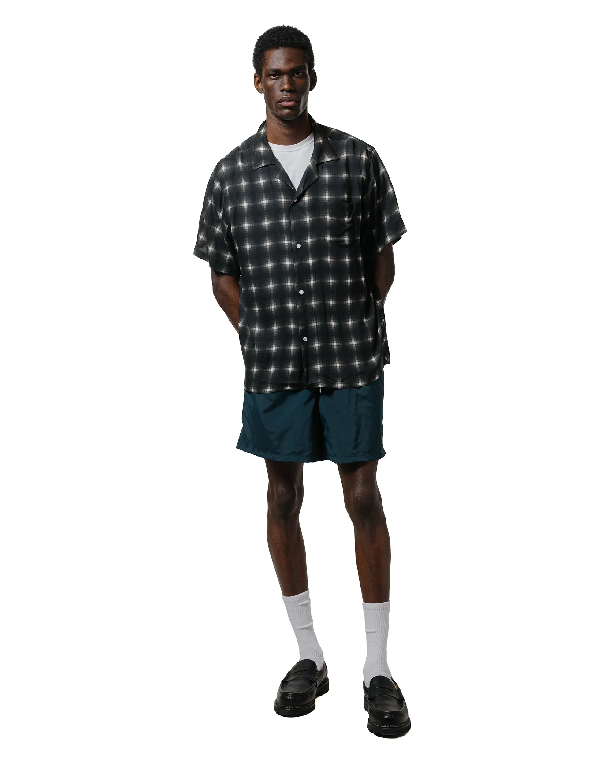 Bather Onyx Digi Plaid Camp Shirt Breathable Lining Holiday Special