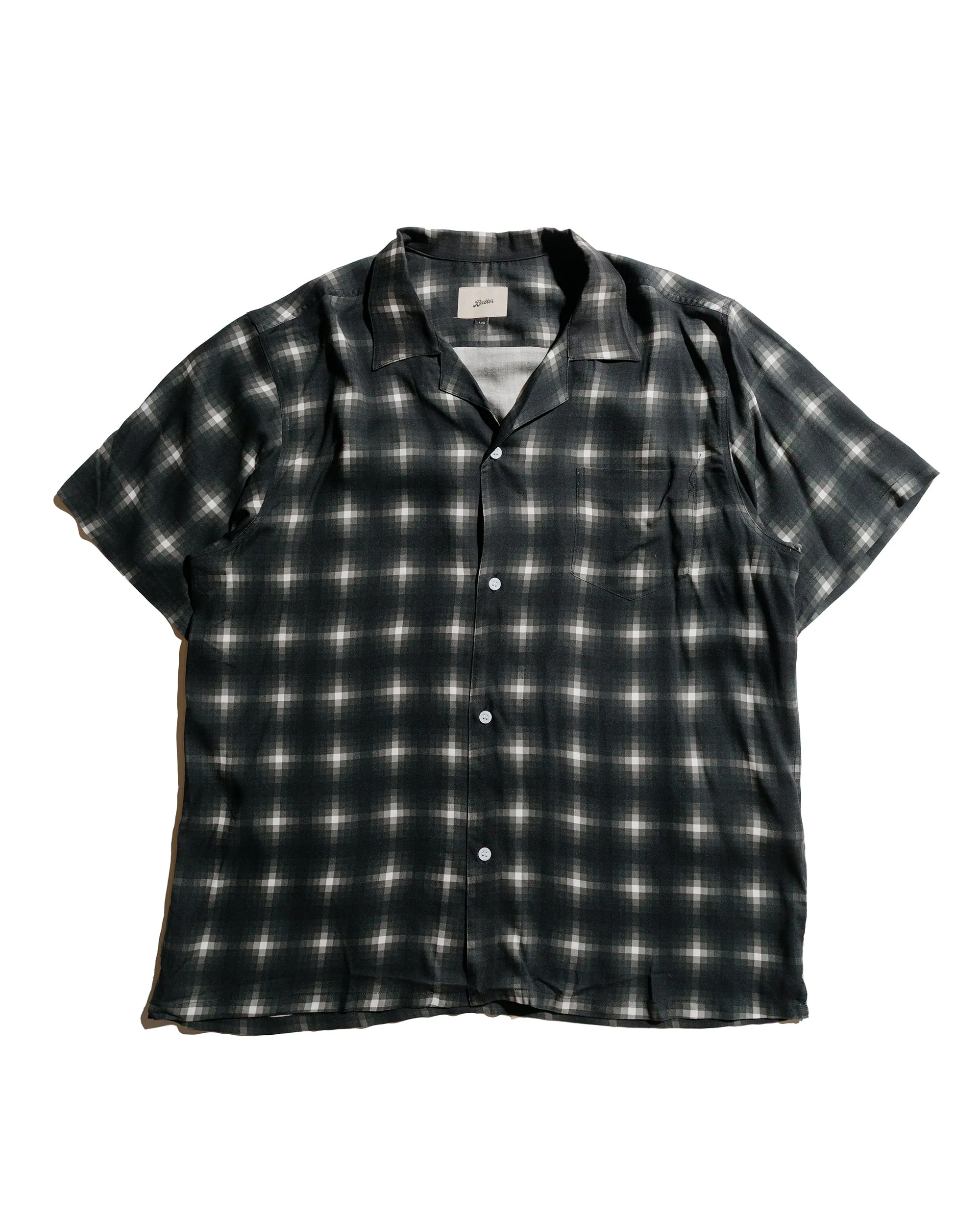 Seasonal Trend Bather Onyx Digi Plaid Camp Shirt